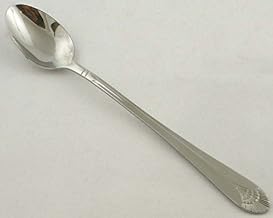 Adcraft 18/0 Stainless Steel Poppy Iced Teaspoon (PO-ITS) - 1 Dozen