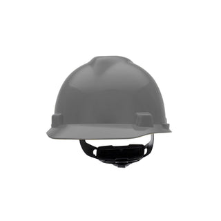 V-Gard Cap Style Safety Hard Hat With Fas-Trac III Ratchet Suspension | Polyethylene Shell by MSA – Standard, Polyethylene, Navy Gray, Model 475364