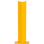 Pallet Rack Frame Guard with Pre-Drilled Base by Global Industrial – 4"L x 3.13"W x 18"H, 9-Gauge Steel, Yellow, Model 798618