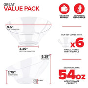 Stock Your Home 6 / Large / Clear Bowls
