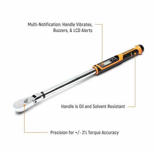 GEARWRENCH 1/2 Drive Flex Head with Angle / Wrench / 1/2" Drive Flex Head Torque Wrenches