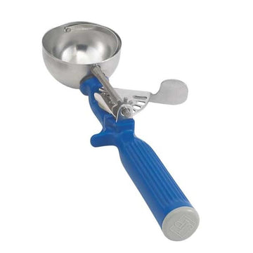 2 oz Stainless Steel Disher - Size by Vollrath – 1 Count (Pack of 1), 2.0 ounces, Stainless Steel, Dark Blue, Model 47143
