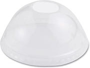 World Centric CPL-CS-12D 100% Compostable Ingeo Dome Lids, for 9Q - 24 oz. Cups, Clear (Pack of 1000)