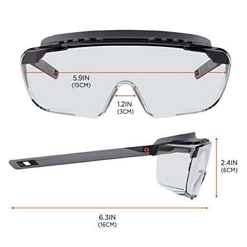 Ergodyne Clear Lens / One Size / Clear Lens Matte Black Frame Safety Glasses