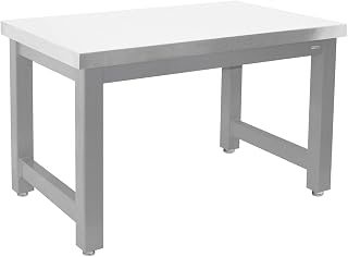 BenchPro HN4348-GRf-34H 43 x 48 in. Harding Heavy Duty Workbenches with Stainless Steel Top Gray