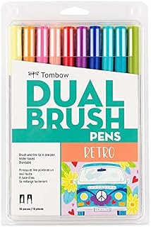 Tombow Dual Brush Pen Art Markers (10-Pack, Retro)