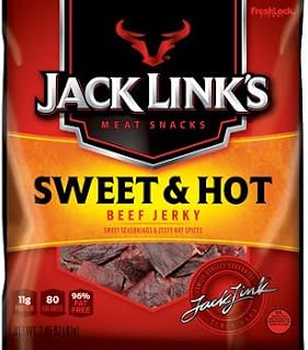Jack Link's Beef Jerky, Sweet & Hot, 2.85 oz, 3 packges