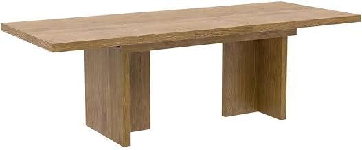 Starlight Canyon Home Oak Dining Table Adjustable Height Modern Rustic Design Single Piece Durable Wood Construction Ideal for Spacious Dining Rooms