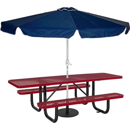 Global Industrial Red / 96 inches x 60 inches x 29.5 inches / Industrial Picnic Tables