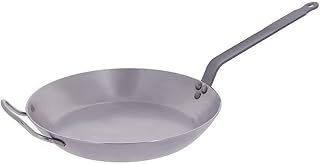 de Buyer 5110.36 Carbone Plus Heavy Quality Steel Round Lyonnaise Frying Pan, 36 cm Diameter