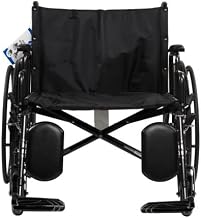 Dynarex 10236 DynaRide Heavy Duty Plus Wheelchair with Detach Desk Arm-NO RIG, Silver Vein, 28" x 20" Seat Size, 35" Length, 35" Width, 34.6" Height