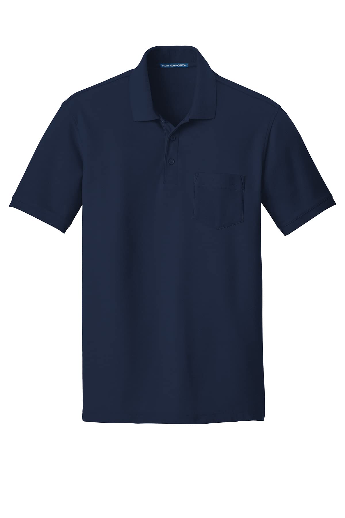 Unisex Core Classic Pique Pocket Polo by Port Authority – X-Large, Cotton, River Blue Navy, Model 1145275