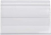 Kost Klip Clear Plastic Snap-On Covered Face Label Holder for Wire Shelves - 2"L x 1 1/4"H, 50 per Bag
