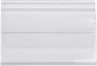Kost Klip Clear Plastic Snap-On Covered Face Label Holder for Wire Shelves - 2"L x 1 1/4"H, 50 per Bag