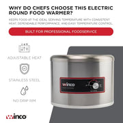 Winco 11 Quart / 750 W / Steel Food Warmers
