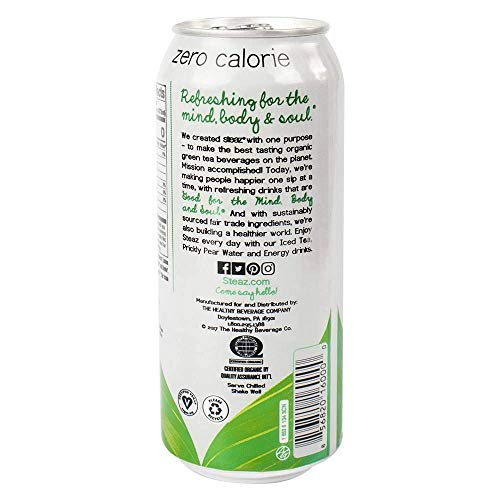 Steaz Raspberry / 16 Fl Oz (Pack of 12) / 12 Iced Tea