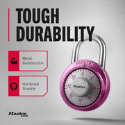 Master Lock Pink / 1 / 1 Pack Combination Padlocks