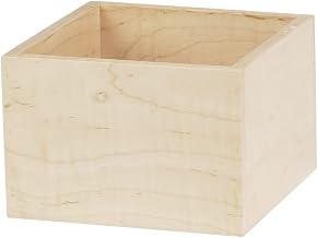 CAL-MIL 22313-4-71 Modular Blonde Box 6"x 6" x 4". Made of Maple Wood
