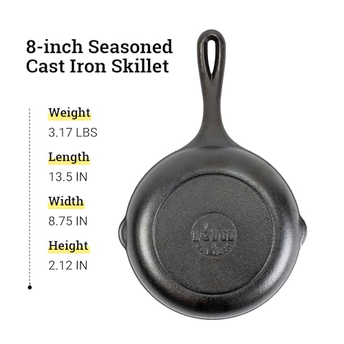 Lodge 8”, 10", & 12" (Pack of 6) / Black / 5.0 quarts Skillets