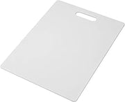 Farberware Large Cutting Board, Dishwasher- Safe Plastic Chopping Board for Kitchen with Easy Grip Handle, 11in by 14in, White