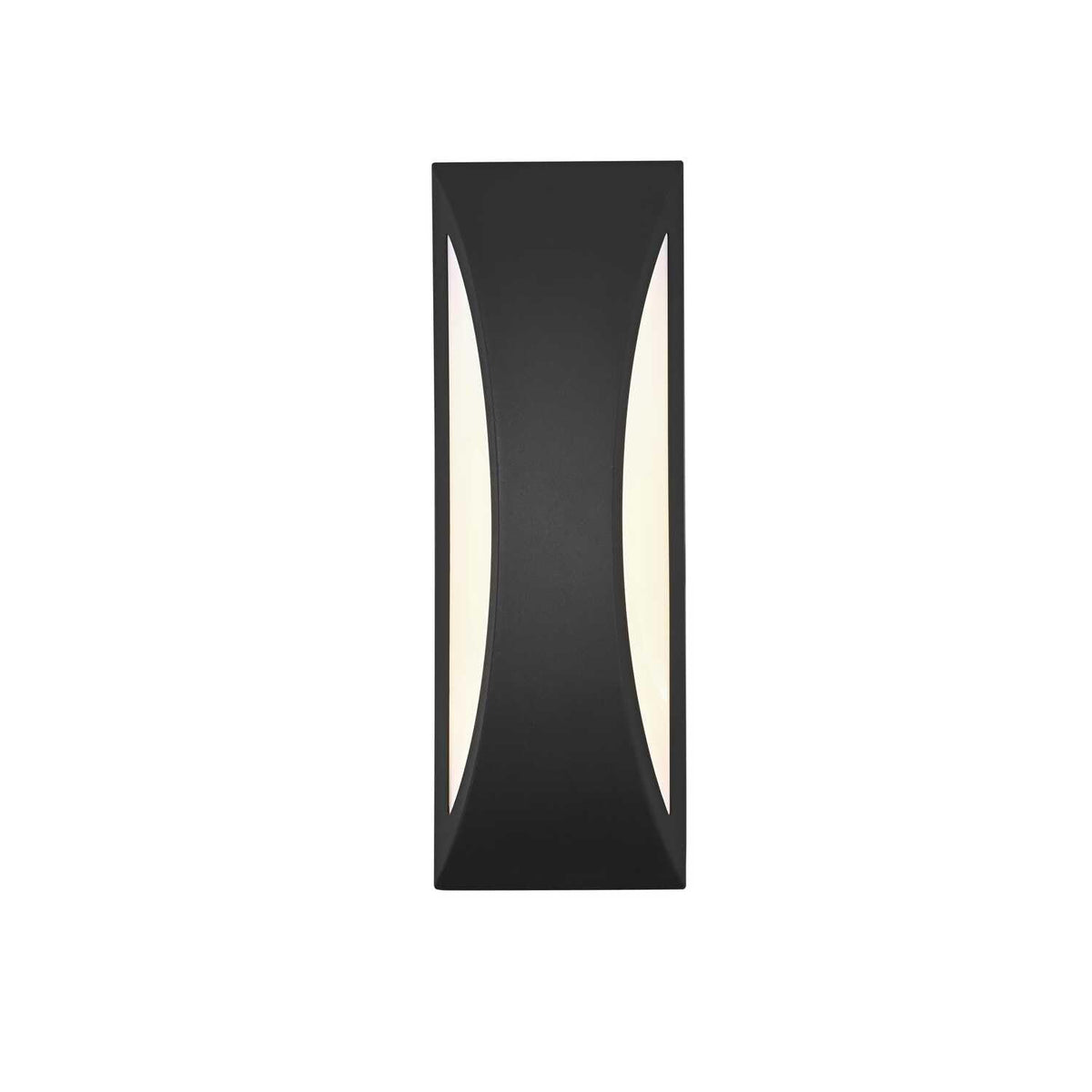 Zayn LED Outdoor Wall Sconce Black by Lighting Design – 8.2", Iron, Black, Model OD407W14BK