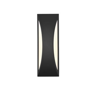 Zayn LED Outdoor Wall Sconce Black by Lighting Design – 8.2", Iron, Black, Model OD407W14BK