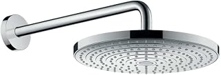 hansgrohe Raindance Select S 300 overhead shower with 390 mm shower arm, 2 spray modes, chrome 27378000