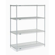 24486C Chrome Wire Shelving by Nexel – 48" W x 24" L x 63" H, Alloy Steel, Chrome, Model 188410