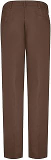 Red Kap Men's Elastic Insert Pant Brown 34x30-2 Pack