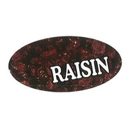 Oval Raisin Flavor Label by Specialty Printing – 1.968*0.968 inches, Paper, Black, Pack of 1000, Model PL578