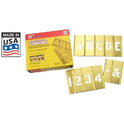 6" Brass Letters & Numbers Set 45 pc by CH Hanson – One Size, Brass, Multi, Model 10076