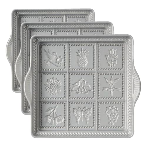 Nordic Ware Non-stick / 9x9 Inches (Pack of 3) / English Shortbread Shortbread