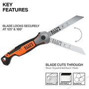 KLEIN TOOLS Multi-Purpose Jab Saw / Black/Orange / 1 Handsaws