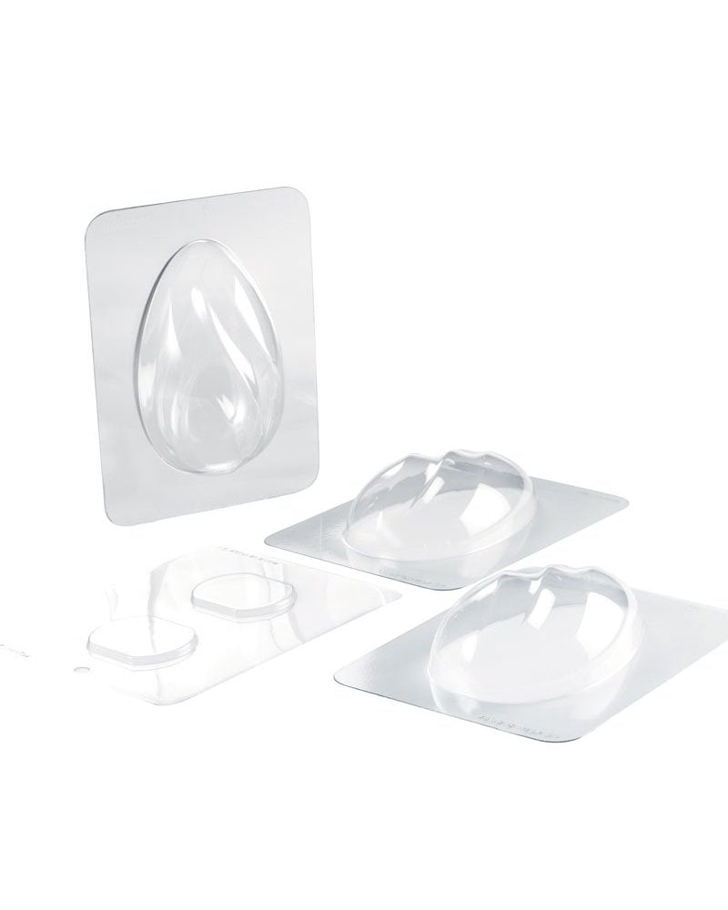 5-Piece Chocolate Egg Mold Set by Martellato – Plastic, Transparent, Model 20U3D05