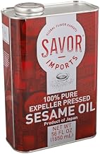Savor Imports Pure Expeller Pressed Sesame Oil, 56 Fluid Ounces, Product of Japan