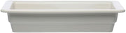 Hall China PanAramics 1/2 Size Bright White China Pan - 12 13/18"L x 10 7/16"W x 2 1/2"D