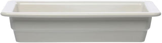 Hall China PanAramics 1/2 Size Bright White China Pan - 12 13/18"L x 10 7/16"W x 2 1/2"D