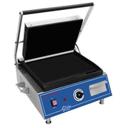 Sandwich Grill single countertop 14''x10'' by Globe – Stainless Steel, Metallic, Model GSG1410