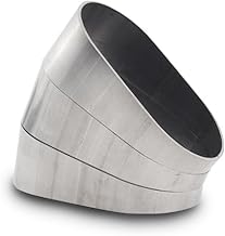 Vibrant - Steel Tubing - Products - Vibrant Horizontal 304 SS Oval Pie Cuts 4.0in OD Tight 45 Degree Elbow - Bag of 3