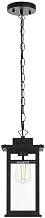 Mercer One Light Outdoor Pendant Black