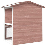 vidaXL Red,White,Wood / 80.3"L x 17.7"W x 33.5"H / Durable Outdoor Pens & Hutches