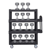 Rubbermaid Commercial Products Black / Large / 4-Shelf Service Carts