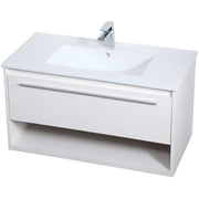 Elegant Decor 36" - Single / Brushed Nickel,white / Modern Bathroom Vanities
