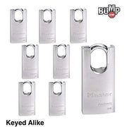 Master Lock 8 Pack / Chrome / Modern Keyed Padlocks