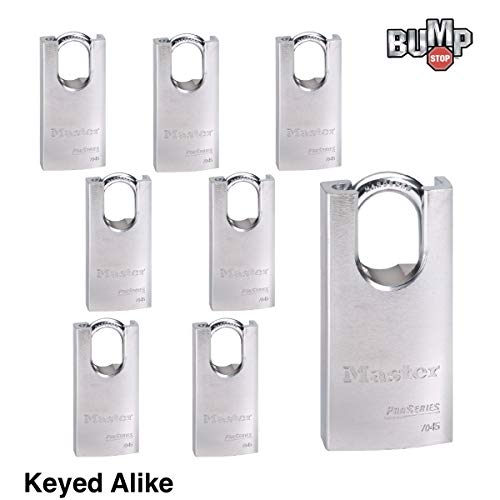 Master Lock 8 Pack / Chrome / Modern Keyed Padlocks