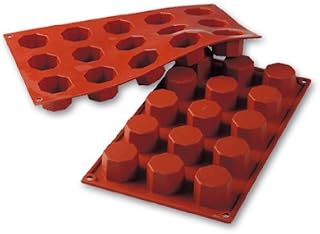 Silikomart Professional Flexible Bakeware: Octagon 1 Oz, 1.49" Diam. x 1.02" High, 15 Cavities