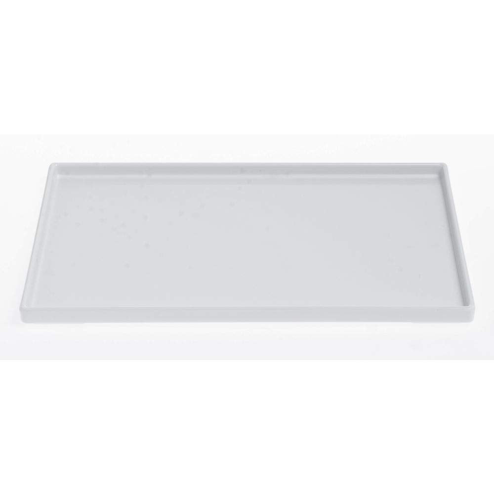 White Melamine Tray - 9 3/4"L x 6 3/4"W x 1 3/4"H by HUBERT – 9.8" x 6.8" x 1.8", Melamine, White, Model H0277-WHITE
