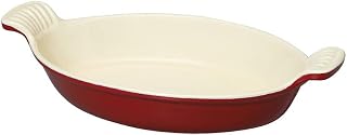 Chasseur Double Enameled Cast Iron Oval Casserole Dish (11” x 8”) – Handmade Roasting, French Oval Baking Dish for Oven-to-Table Cooking – Even Heat, Chip-Resistant Enamel & Long-Lasting Use