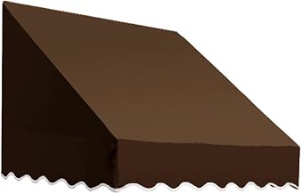 AWNTECH 10.38 FT. SAN Francisco Fixed Awning 124.5 in. W X 31 in. H X 24 in. D Acrylic Fabric in Brown SF22-10BR