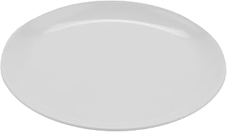 G.E.T. 10 1/2" White Settlement Round Melamine Dinner Plate (Set of 12)